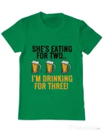 Tricou ADLER barbat Drinking for three Verde mediu