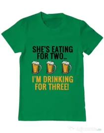 Tricou ADLER barbat Drinking for three Verde mediu