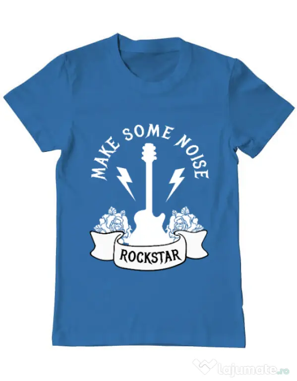 Tricou ADLER barbat Make some noise Albastru azuriu