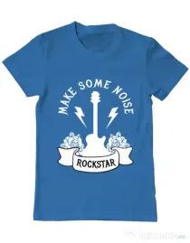 Tricou ADLER barbat Make some noise Albastru azuriu