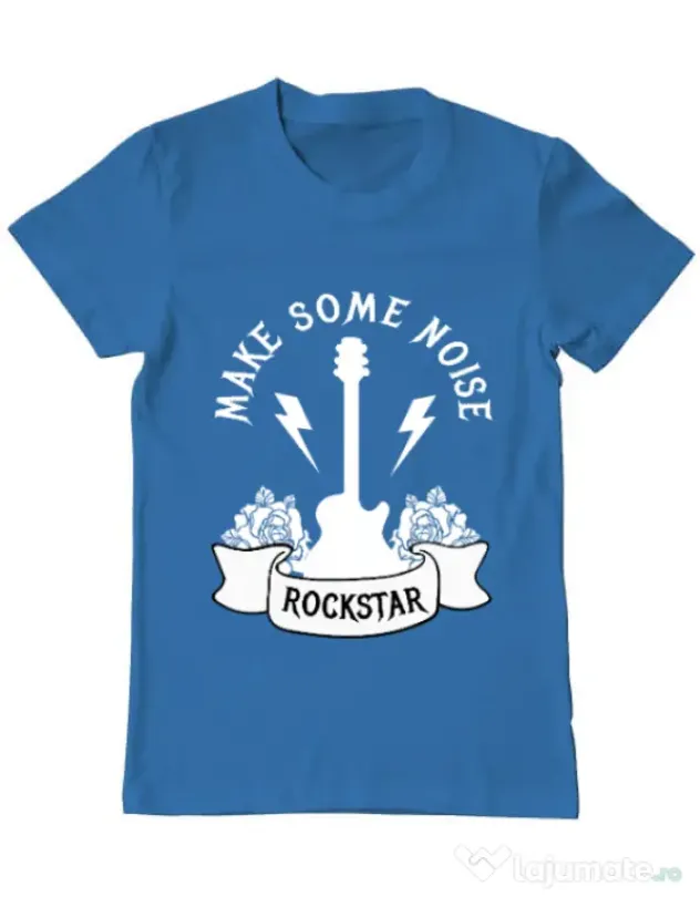 Tricou ADLER barbat Make some noise Albastru azuriu