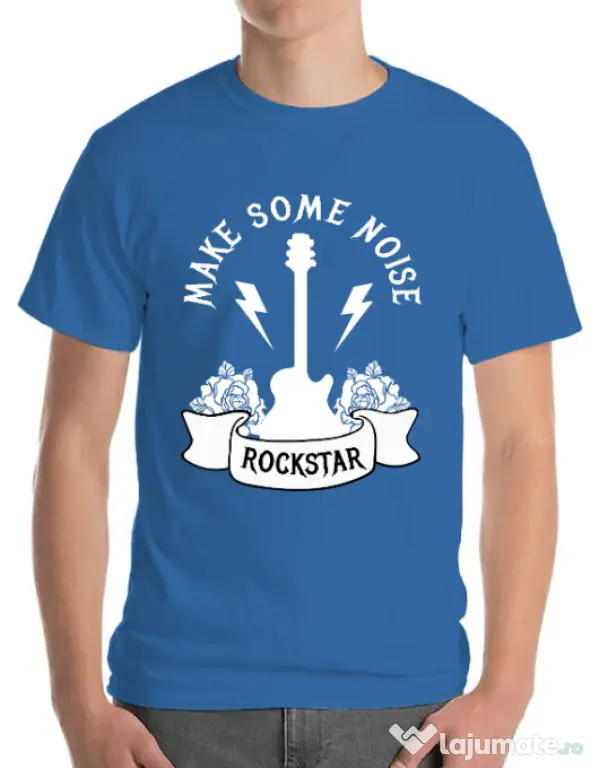 Tricou ADLER barbat Make some noise Albastru azuriu