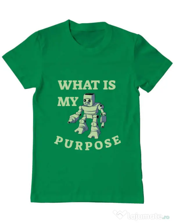 Tricou ADLER barbat What is my purpose Verde mediu