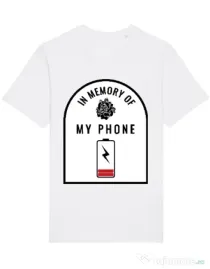 Tricou STANLEY STELLA barbat In memory of my phone Alb