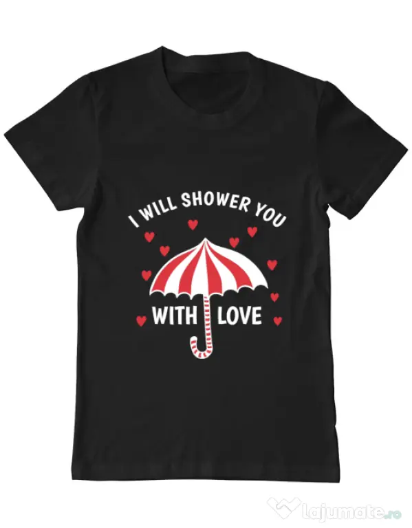 Tricou ADLER barbat Raining love Negru