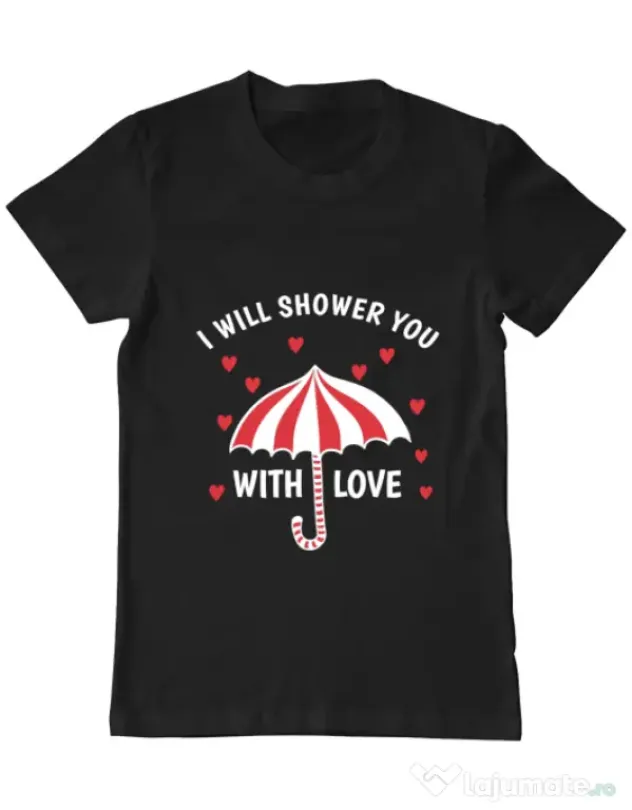 Tricou ADLER barbat Raining love Negru