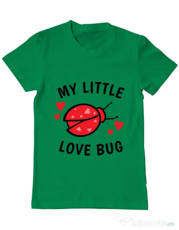 Tricou ADLER barbat My little love bug Verde mediu