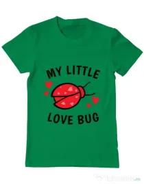 Tricou ADLER barbat My little love bug Verde mediu