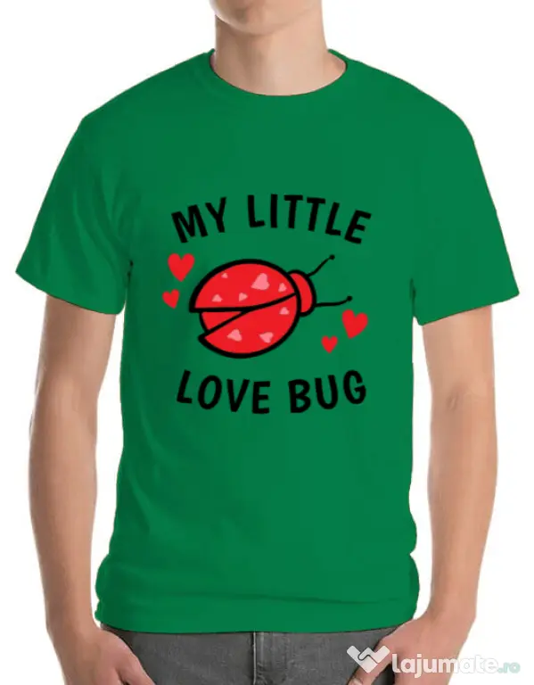 Tricou ADLER barbat My little love bug Verde mediu