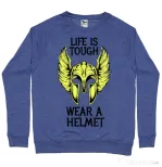 Bluza ADLER barbat Life is tough Albastru melanj