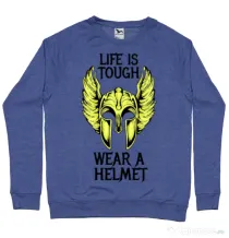 Bluza ADLER barbat Life is tough Albastru melanj