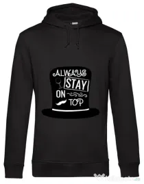 Hoodie barbat cu gluga Stay on top Negru