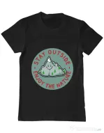 Tricou ADLER barbat Stay outside Negru