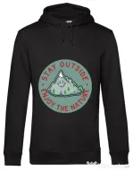 Hoodie barbat cu gluga Stay outside Negru