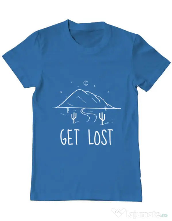 Tricou ADLER barbat Get lost Albastru azuriu