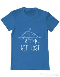 Tricou ADLER barbat Get lost Albastru azuriu