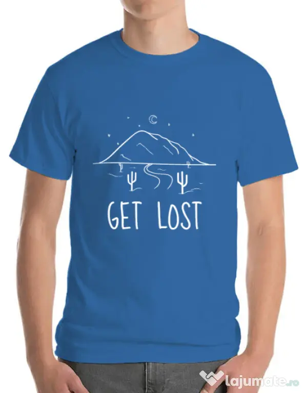 Tricou ADLER barbat Get lost Albastru azuriu