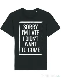 Tricou STANLEY STELLA barbat Sorry i’m late Negru