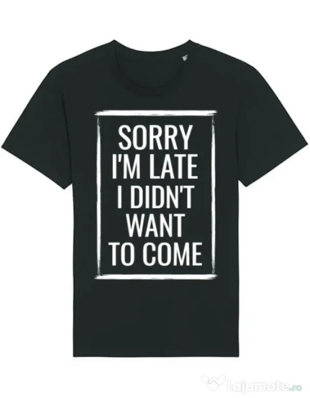 Tricou STANLEY STELLA barbat Sorry i’m late Negru