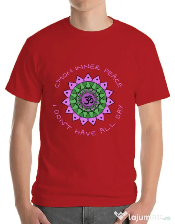Tricou ADLER barbat C’mon inner peace Rosu