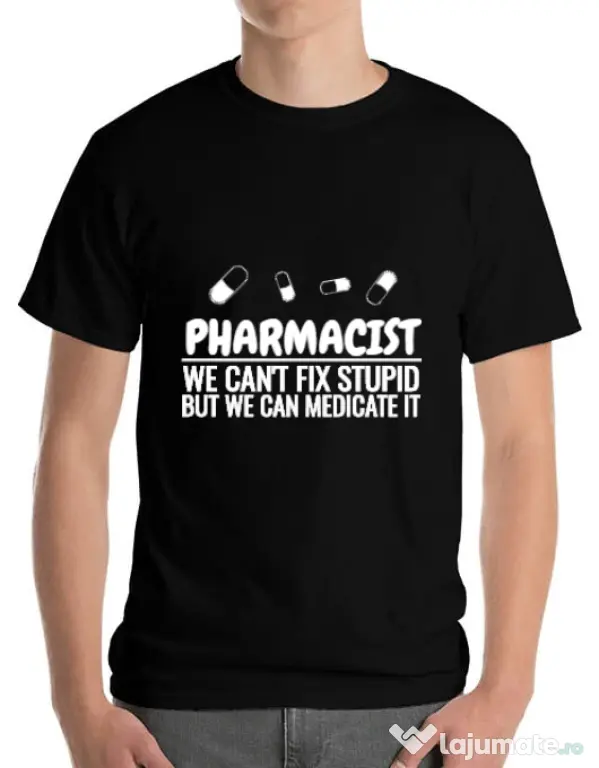 Tricou ADLER barbat Pharmacist Negru