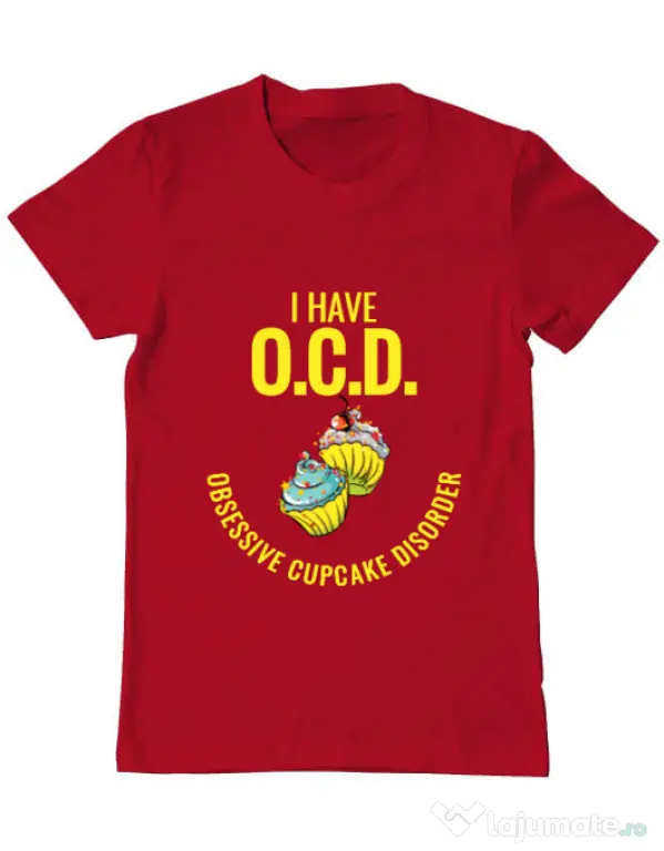 Tricou ADLER barbat Obsessive cupcake disorder Rosu