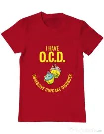 Tricou ADLER barbat Obsessive cupcake disorder Rosu
