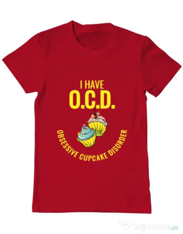 Tricou ADLER barbat Obsessive cupcake disorder Rosu