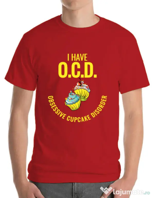 Tricou ADLER barbat Obsessive cupcake disorder Rosu
