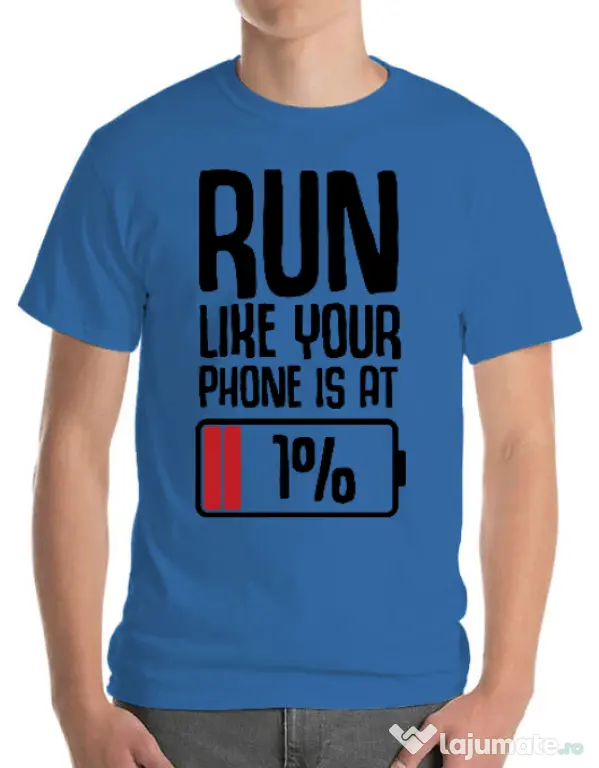 Tricou ADLER barbat Run Albastru azuriu