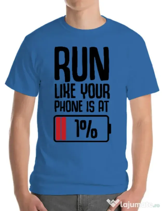 Tricou ADLER barbat Run Albastru azuriu