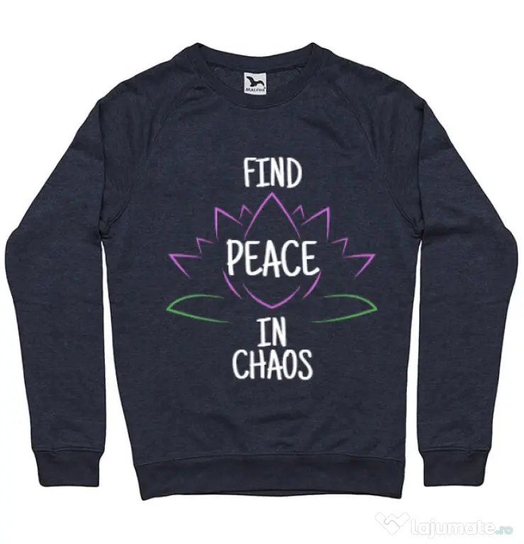 Bluza ADLER barbat Find peace Denim inchis