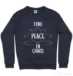 Bluza ADLER barbat Find peace Denim inchis