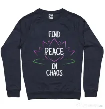 Bluza ADLER barbat Find peace Denim inchis