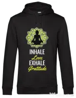 Hoodie barbat cu gluga Inhale love Negru