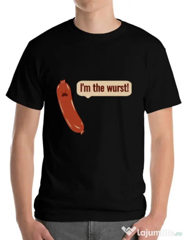 Tricou ADLER barbat I’m the wurst Negru