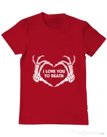 Tricou ADLER barbat Love you to death Rosu