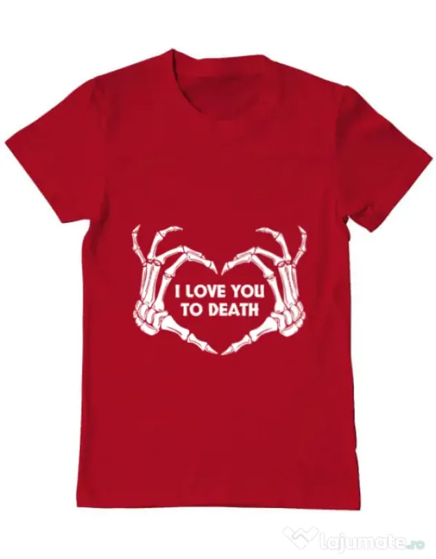 Tricou ADLER barbat Love you to death Rosu