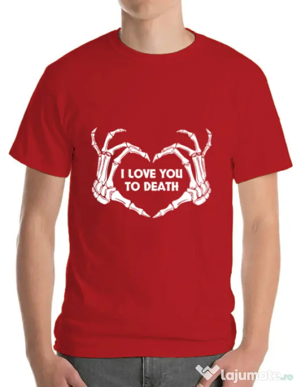 Tricou ADLER barbat Love you to death Rosu
