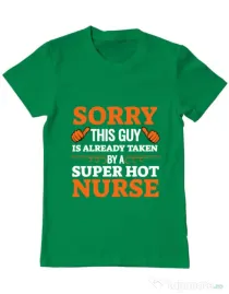 Tricou ADLER barbat This guy is taken Verde mediu