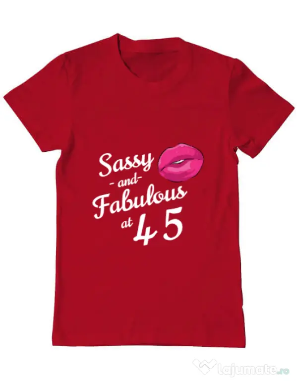 Tricou ADLER barbat Sassy and fabulous Rosu