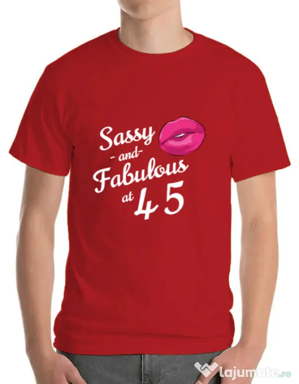 Tricou ADLER barbat Sassy and fabulous Rosu