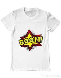 Tricou ADLER barbat Boom! Alb