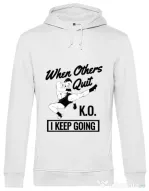 Hoodie barbat cu gluga I keep going Alb