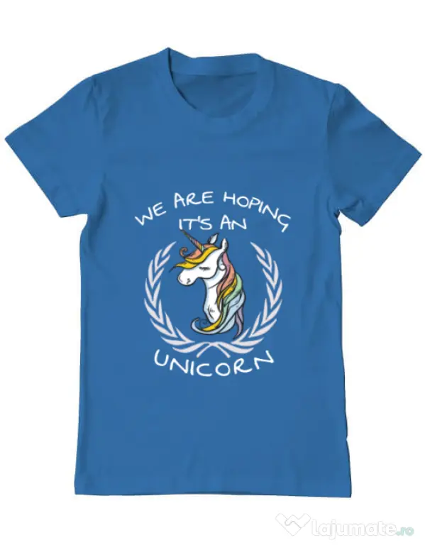 Tricou ADLER barbat Hoping for an unicorn Albastru azuriu