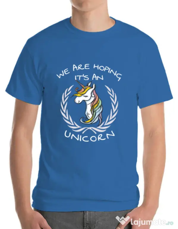 Tricou ADLER barbat Hoping for an unicorn Albastru azuriu