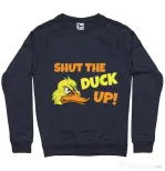 Bluza ADLER barbat Shut the duck up Denim inchis