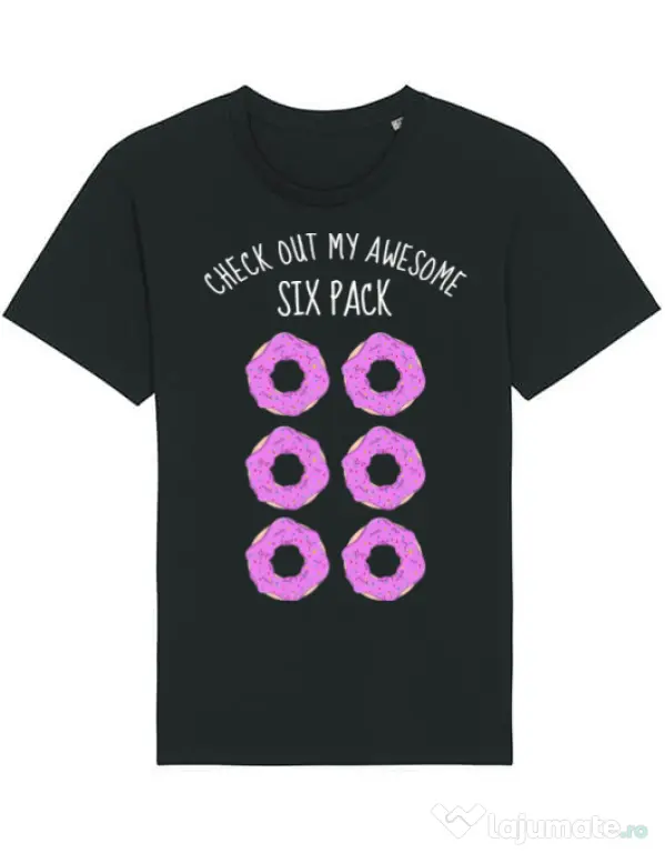 Tricou STANLEY STELLA barbat Awesome sixpack Negru