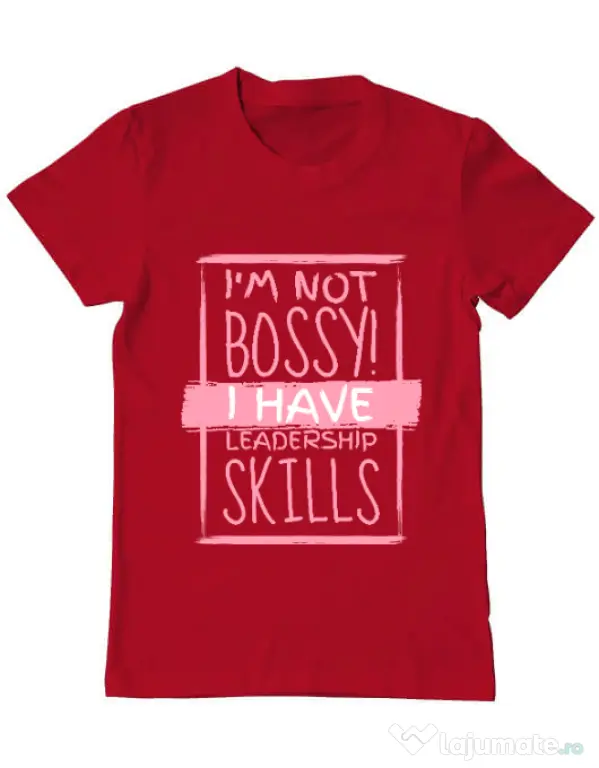 Tricou ADLER barbat I’m not bossy Rosu