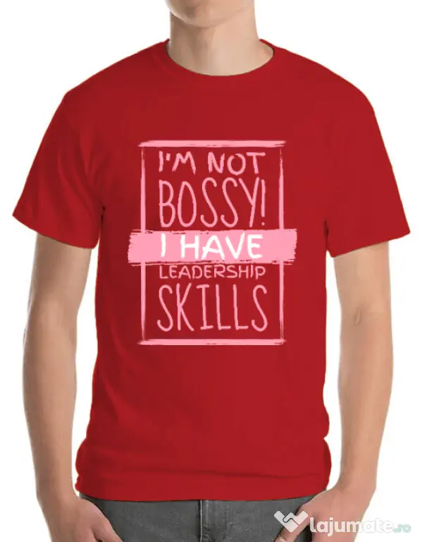 Tricou ADLER barbat I’m not bossy Rosu